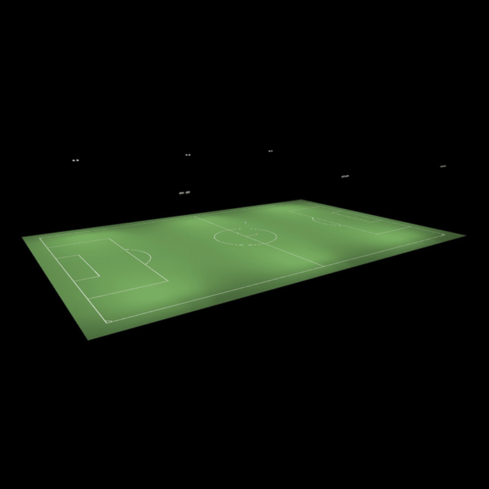 Iluminación de cancha de fútbol 11 para entrenar o recrear