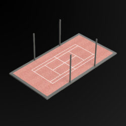 Iluminación de cancha de tenis para entrenamiento, competencia y televisión